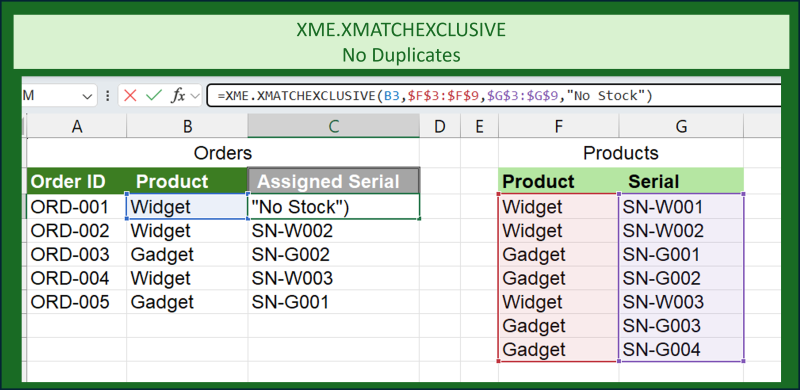 XMatchExclusive Demo